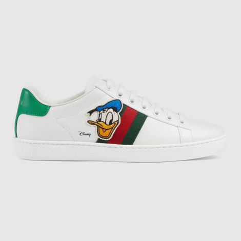 Gucci Ayakkabı Ace Disney Beyaz - Gucci Sneakers Kadin Disney X Gucci Donald Duck Ace Sneaker Beyaz