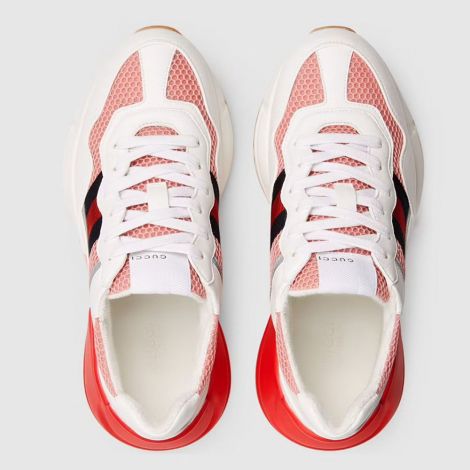 Gucci Ayakkabı Rhyton Beyaz - Gucci Sneakers Kadin Rhyton Sneaker Red Pink White Beyaz