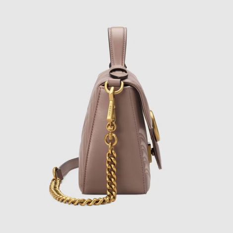 Gucci Çanta GG Marmont Mini Pembe - Gucci 2021 Canta Gg Marmont Mini Top Handle Bag Dusty Pink Pembe