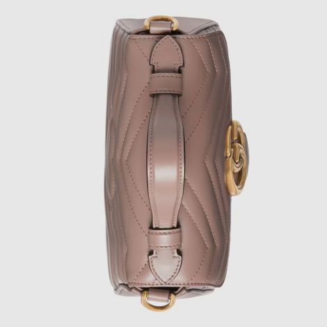 Gucci Çanta GG Marmont Mini Pembe - Gucci 2021 Canta Gg Marmont Mini Top Handle Bag Dusty Pink Pembe