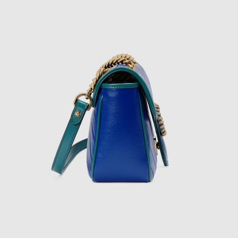 Gucci Çanta GG Marmont Small Mavi - Gucci 2021 Canta Gg Marmont Small Shoulder Bag Blue Turquoise Mavi