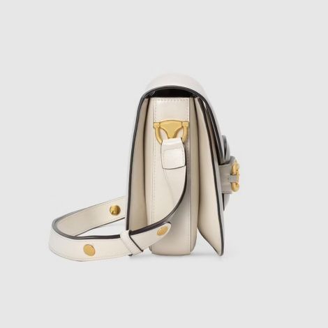 Gucci Çanta Horsebit 1955 Beyaz - Gucci 2021 Canta Horsebit 1955 Shoulder Bag White Leather Beyaz