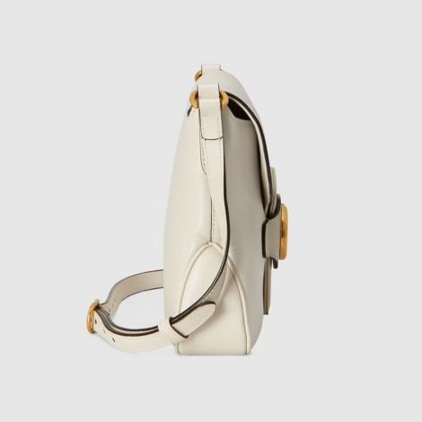 Gucci Çanta Small Messenger Beyaz - Gucci 2021 Canta Small Messenger Bag With Double G White Beyaz