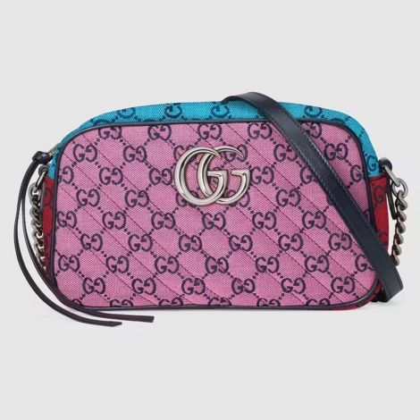 Gucci Çanta GG Marmont Small Pembe - Gucci Bag Canta Gg Marmont Multicolor Small Shoulder Bag Pink Pembe