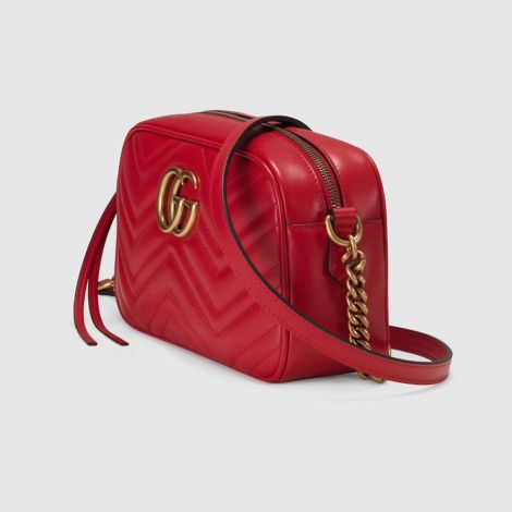 Gucci Çanta GG Marmont Matelasse Kırmızı - Gucci Bag Canta Gg Marmont Small Matelasse Shoulder Bag Red Kirmizi