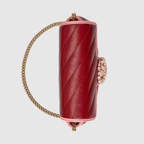 Gucci Çanta GG Marmont Super Kırmızı - Gucci Bag Canta Gg Marmont Super Mini Bag Red Pink Kirmizi