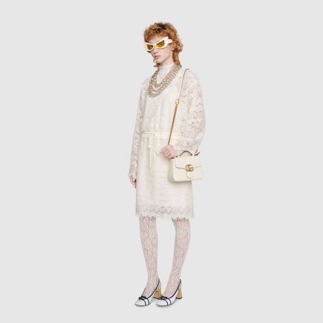 Gucci Çanta GG Marmont Mini Beyaz - Gucci Canta 2021 Gg Marmont Mini Top Handle Bag White Beyaz