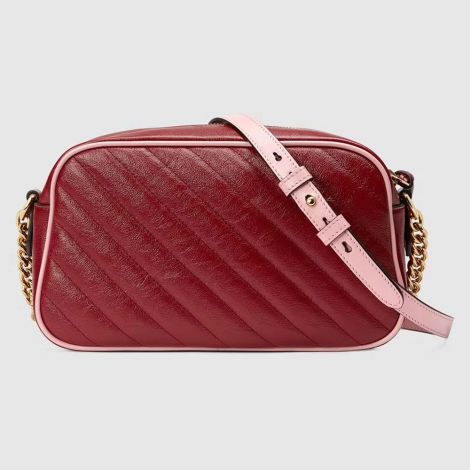 Gucci Çanta GG Marmont Small Kırmızı - Gucci Canta 2021 Gg Marmont Small Shoulder Bag Dark Red Pastel Kirmizi