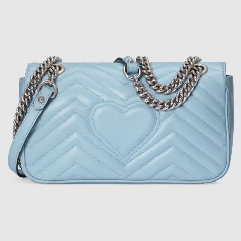 Gucci Çanta GG Marmont Small Mavi - Gucci Canta 2021 Gg Marmont Small Shoulder Bag Pastel Blue Mavi