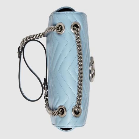 Gucci Çanta GG Marmont Small Mavi - Gucci Canta 2021 Gg Marmont Small Shoulder Bag Pastel Blue Mavi