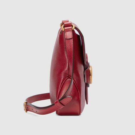 Gucci Çanta Small Messenger Kırmızı - Gucci Canta 2021 Small Messenger Bag With Double G Red Kirmizi