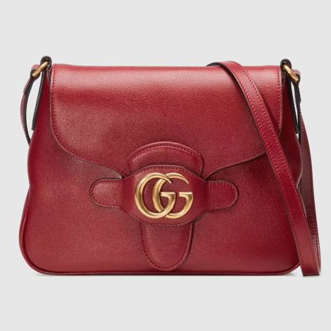 Gucci Çanta Small Messenger Kırmızı - Gucci Canta 2021 Small Messenger Bag With Double G Red Kirmizi