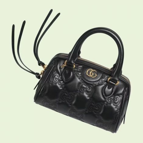 Gucci Çanta GG Matelasse Mini Siyah - Gucci Canta 22 Gg Matelasse Leather Mini Bag Black Siyah