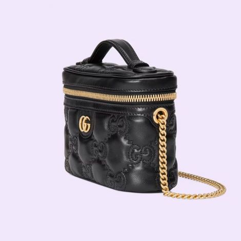 Gucci Çanta GG Matelasse Mini Siyah - Gucci Canta 22 Gg Matelasse Top Handle Mini Bag Black Siyah