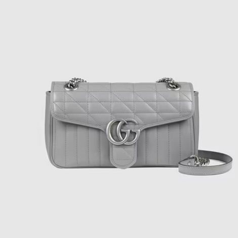 Gucci Çanta GG Marmont Small Gri - Gucci Canta 22 Handbags Chain Bags For Women Gg Marmont Small Shoulder Bag Gri