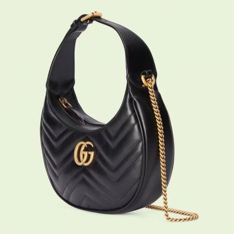Gucci Çanta GG Marmont Half Moon Mini Siyah - Gucci Canta 22 Handbags Mini Bags For Women Gg Marmont Half Moon Shaped Mini Bag Siyah