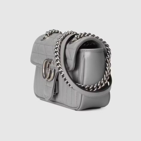 Gucci Çanta GG Marmont Mini Gri - Gucci Canta 22 Handbags Mini Bags For Women Gg Marmont Mini Shoulder Bag Gray Gri