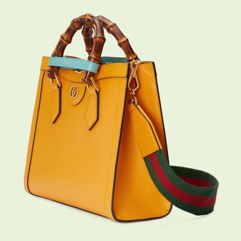 Gucci Çanta Diana Mini Sarı - Gucci Canta 22 Handbags Shoulder Bags For Women Diana Small Tote Bag Yellow Sari