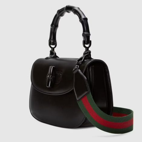 Gucci Çanta Bamboo 1947 Medium Siyah - Gucci Canta 22 Shoulder Bags For Women Bamboo 1947 Medium Top Handle Bag Black Siyah