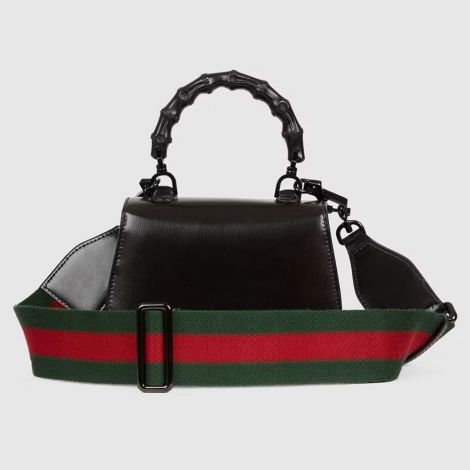 Gucci Çanta Bamboo 1947 Siyah - Gucci Canta 22 Shoulder Bags For Women Bamboo 1947 Mini Top Handle Bag Black Siyah