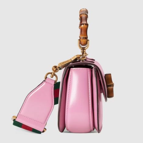 Gucci Çanta Bamboo 1947 Mini Pembe - Gucci Canta 22 Shoulder Bags For Women Bamboo 1947 Mini Top Handle Bag Pink Pembe