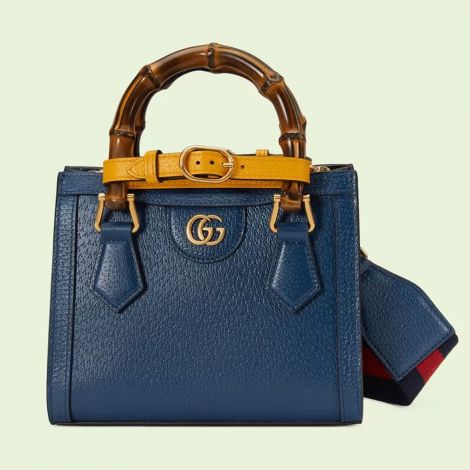 Gucci Çanta Diana Mini Mavi - Gucci Canta 22 Shoulder Bags For Women Diana Mini Tote Bag Blue Mavi