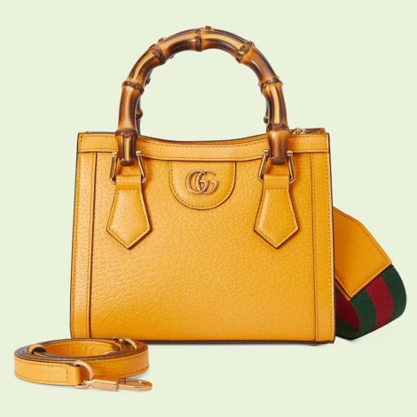 Gucci Çanta Diana Mini Sarı - Gucci Canta 22 Shoulder Bags For Women Diana Mini Tote Bag Yellow Sari