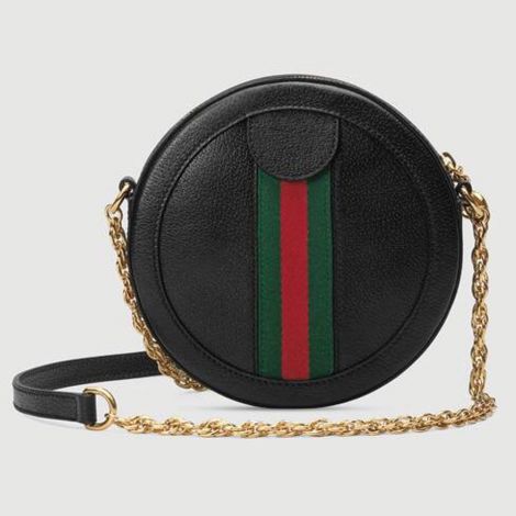 Gucci Çanta Ophidia Siyah - Gucci Canta Kadin 21 Ophidia Mini Round Shoulder Bag Siyah