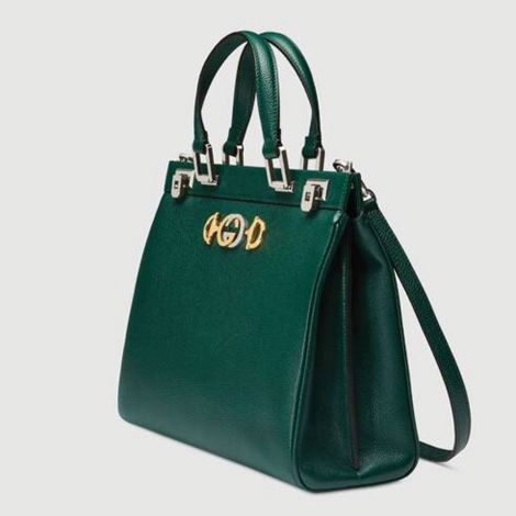 Gucci Çanta Zumi Yeşil - Gucci Canta Kadin 21 Zumi Grainy Leather Medium Top Handle Bag Yesil