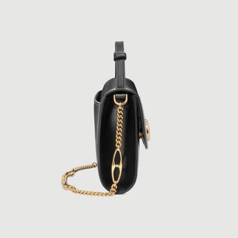 Gucci Çanta Zumi Siyah - Gucci Canta Kadin 21 Zumi Smooth Leather Small Shoulder Bag Siyah