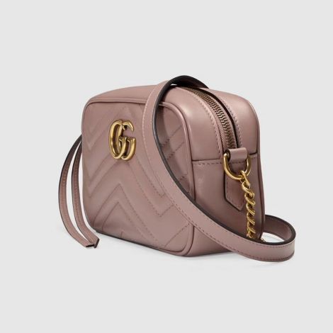 Gucci Çanta GG Marmont Matelasse Pembe - Gucci El Cantasi Gg Marmont Matelasse Mini Bag Dusty Pink Pembe