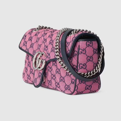 Gucci Çanta GG Marmont Small Pembe - Gucci El Cantasi Gg Marmont Multicolor Small Shoulder Bag Pink Pembe
