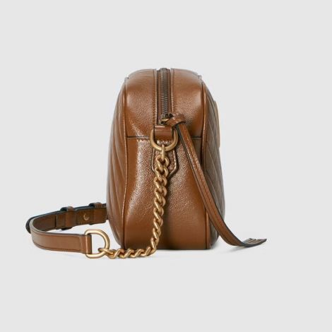 Gucci Çanta GG Marmont Small Kahverengi - Gucci El Cantasi Gg Marmont Small Matelasse Shoulder Bag Kahverengi