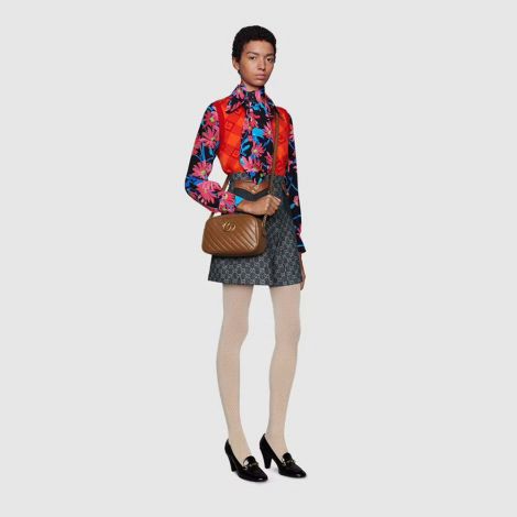 Gucci Çanta GG Marmont Small Kahverengi - Gucci El Cantasi Gg Marmont Small Matelasse Shoulder Bag Kahverengi