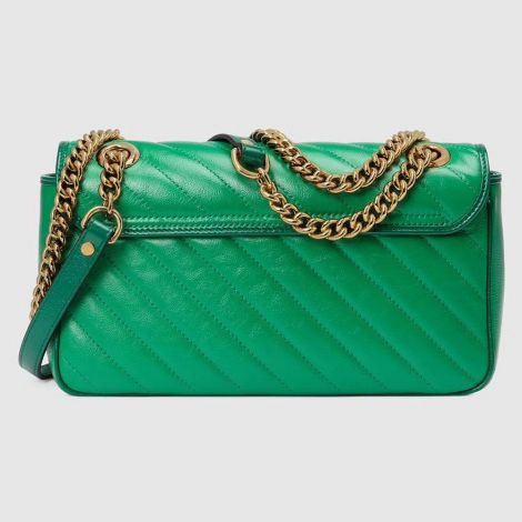 Gucci Çanta GG Marmont Small Yeşil - Gucci El Cantasi Gg Marmont Small Shoulder Bag Green Yesil