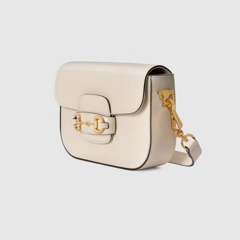 Gucci Çanta Horsebit 1955 Beyaz - Gucci El Cantasi Gucci Horsebit 1955 Mini Bag White Beyaz
