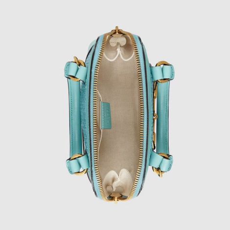 Gucci Çanta Horsebit 1955 Mavi - Gucci El Cantasi Horsebit 1955 Mini Top Handle Bag Pastel Blue Mavi