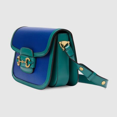 Gucci Çanta Horsebit 1955 Mavi - Gucci El Cantasi Horsebit 1955 Small Shoulder Bag Blue Turquoise Mavi