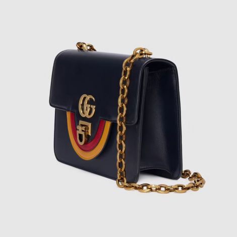 Gucci Çanta Double G Mavi - Gucci El Cantasi Small Shoulder Bag With Double G Blue Mavi
