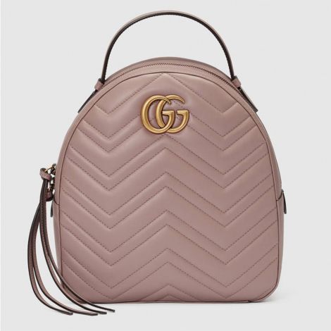 Gucci Çanta Marmont Bej - Gucci Gg Marmont Quilted Leather Backpack Bej