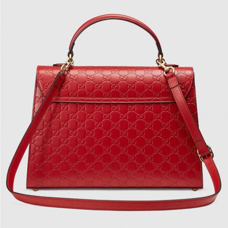 Gucci Çanta Padlock Medium Kırmızı - Gucci Padlock Medium Gucci Signature Top Handle Bag Kirmizi