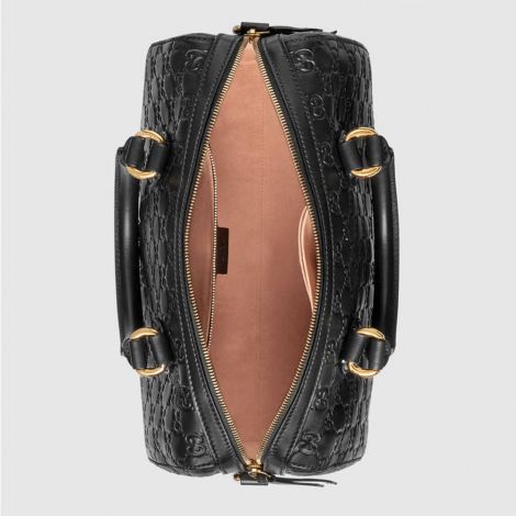 Gucci Çanta Signature Siyah - Gucci Signature Medium Top Handle Bag Siyah