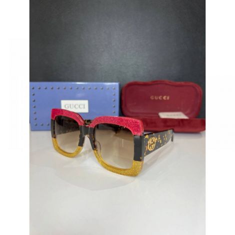 Gucci Gözlük Güneş Gözlüğü Kırmızı - Gucci Gunes Gozlugu Gucci Gozluk 112 Kirmizi