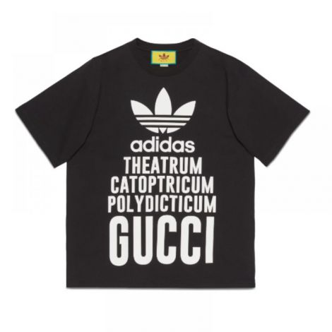 Gucci Tişört Adidas X Gucci Siyah - Adidas X Gucci T Shirt Adidas Gucci Tişört Kadın Siyah