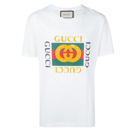 Gucci Tişört Print Beyaz - Gucci Gucci Print Tisort Erkek Beyaz