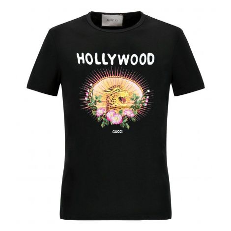 Gucci Tişört Hollywood Siyah - Gucci Hollywood T Shirt Kadin Tisort Siyah