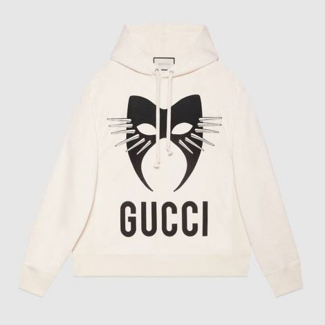 Gucci Sweatshirt Manifesto Beyaz - Gucci Manifesto Oversize Sweatshirt Erkek Beyaz