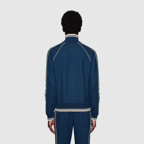 Gucci Eşofman Zip Up Jacket Mavi - Gucci Men Cashmere Zip Up Jacket Blue Esofman Ust Mavi