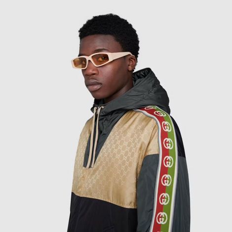 Gucci Mont GG Jacquard Siyah - Gucci Mont Ceket Down Jackets For Men Gg Jacquard Nylon Jacket Renkli Siyah
