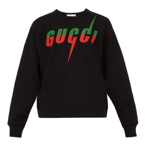 Gucci Sweatshirt Blade Siyah - Gucci Sweatshirt 19 Erkek Blade Logo Baskili Siyah